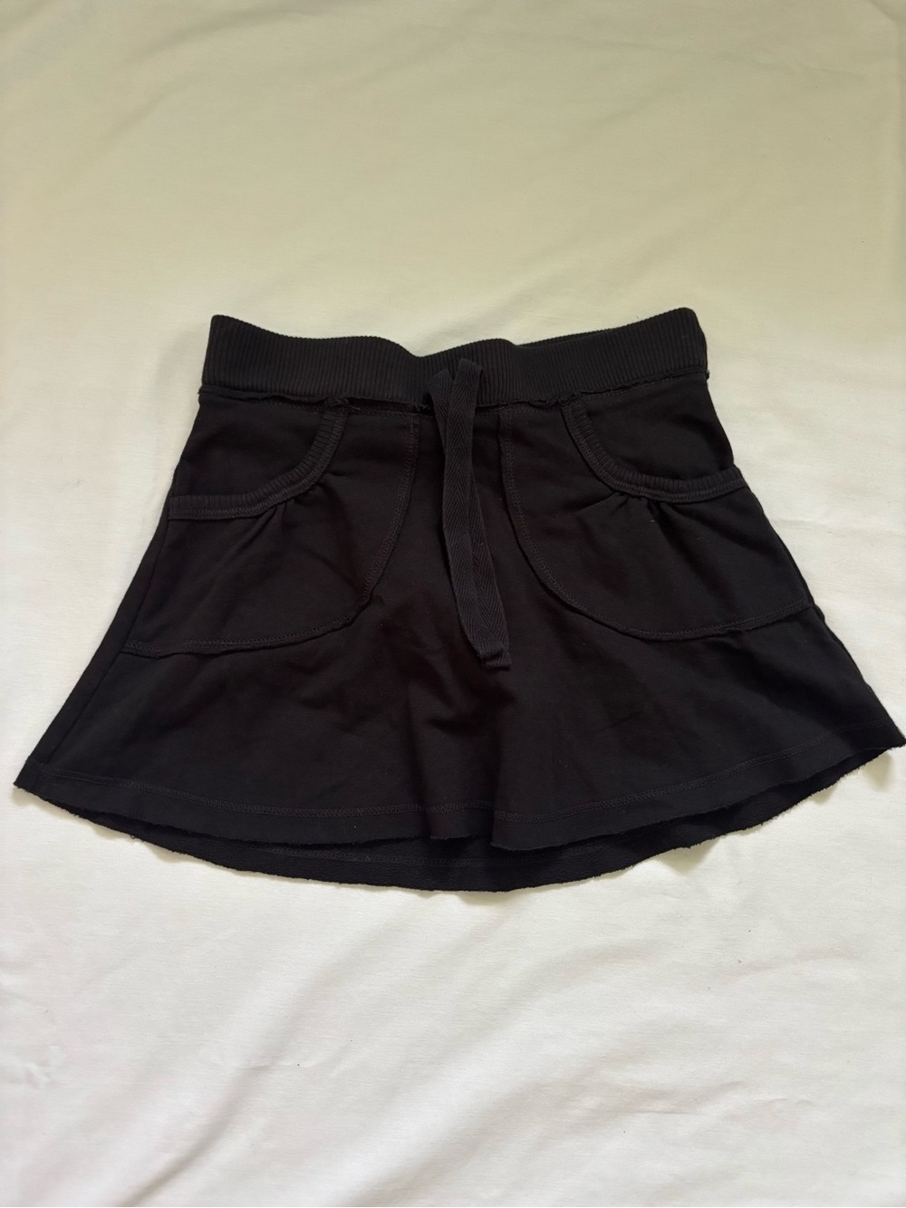 Black kids Drawstring Skort Shorts